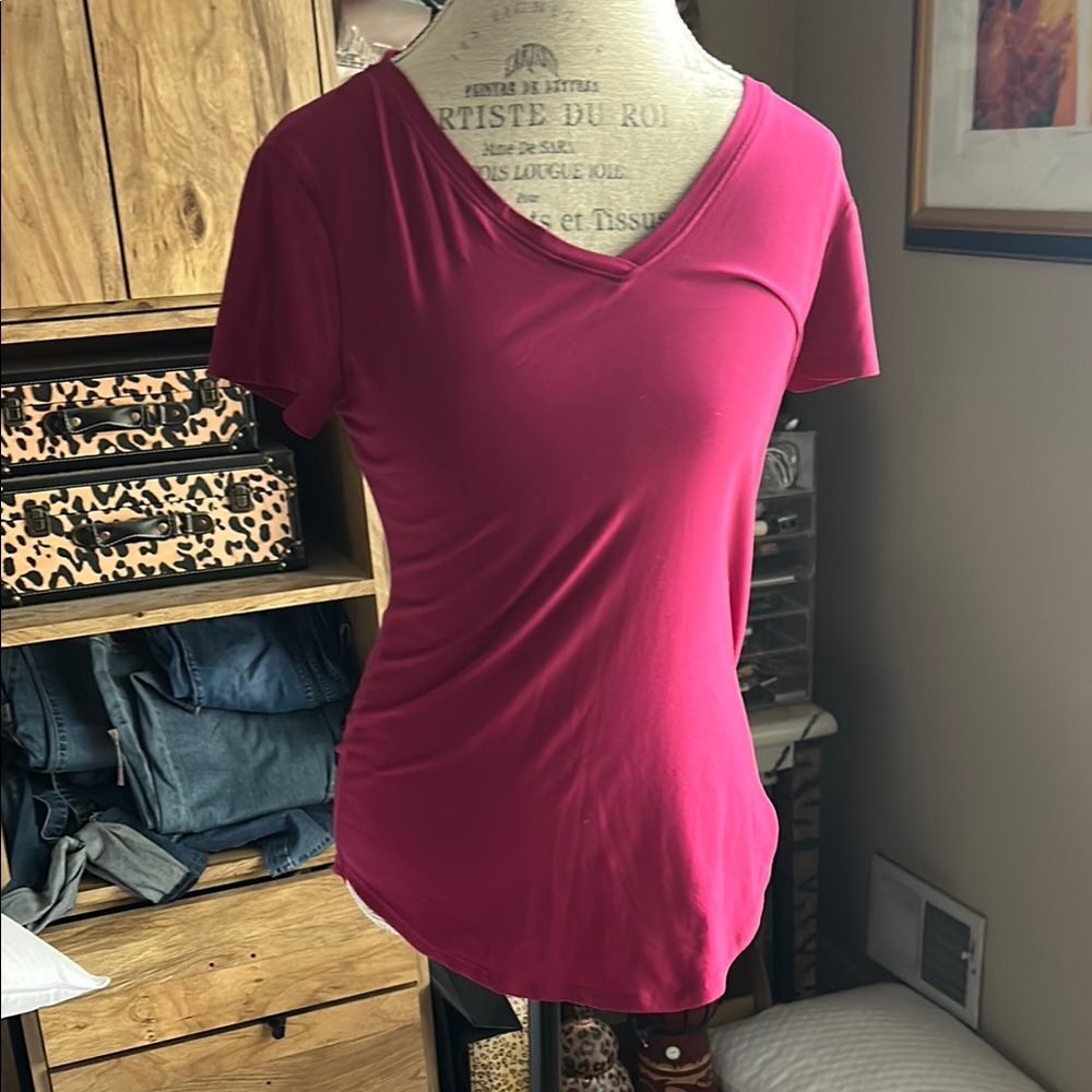 No Boundaries Pink Fitted Short Sleeve T-Shirt